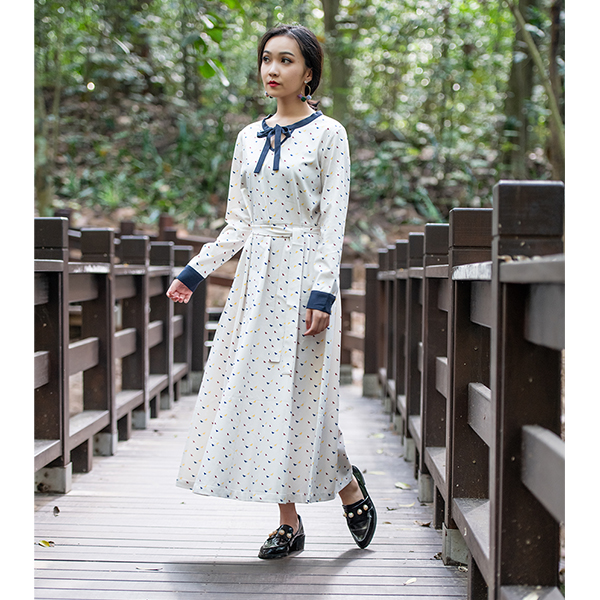 SD02004黃山雀長版洋裝(淡黃)