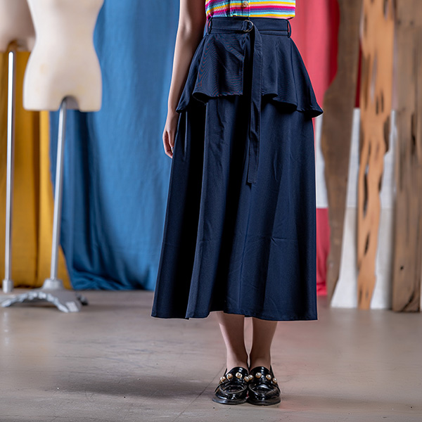 SSK12007旅途 長裙(深藍)